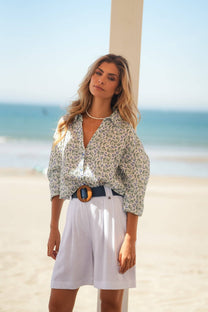 Blusa floreale in viscosa