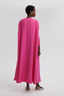 Abito oversize con body fucsia