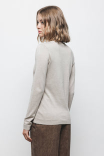 Maglione in maglia rasata con girocollo