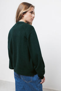 Cardigan in Lana con Maniche a Palloncino