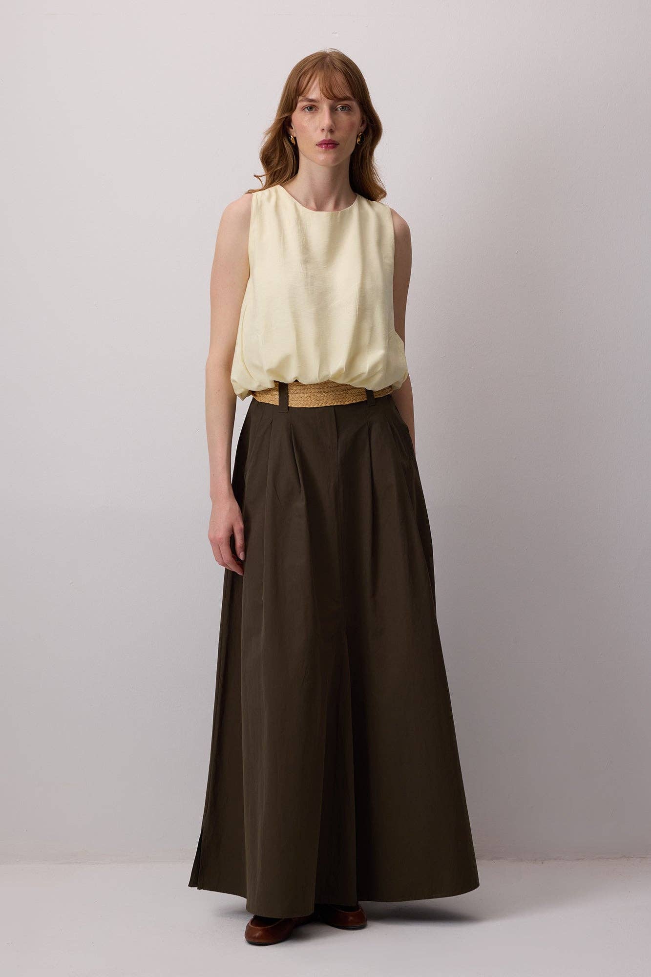 Blusa in modal con effetto palloncino