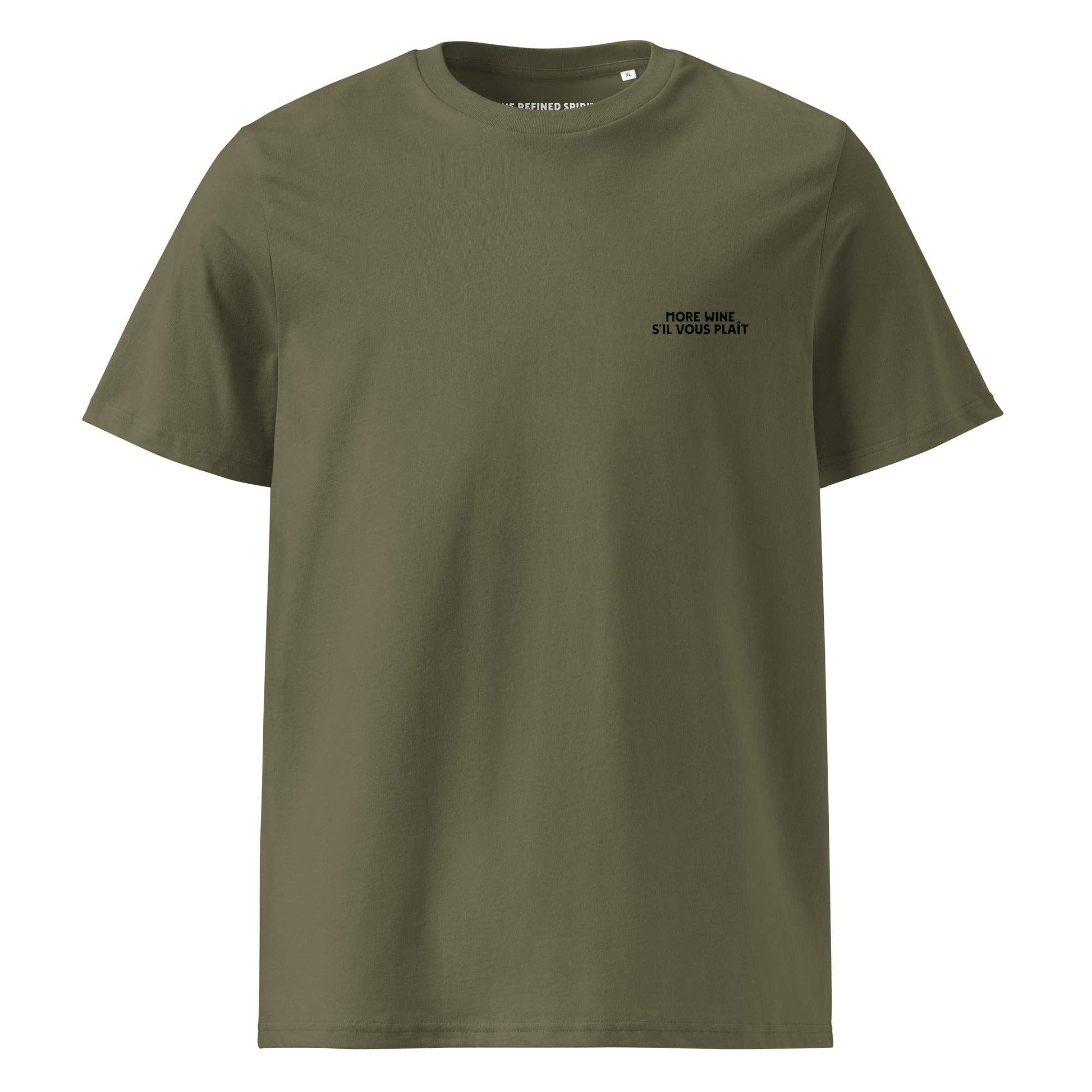 T-shirt unisex in cotone biologico More Wine, S’il Vous Plaît