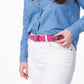 Cintura intrecciata elastica rosa magenta