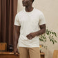 T-shirt con taschino in cotone riciclato avorio