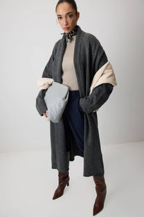 Cardigan lungo in maglia oversize