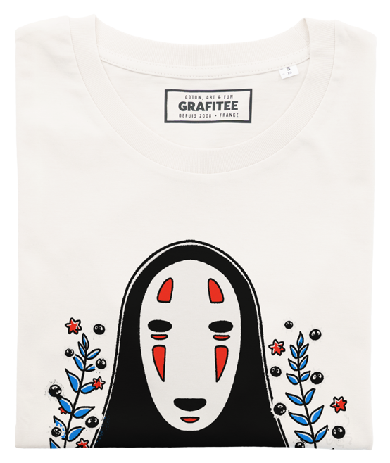 T-shirt Spirit Companion con stampa anime in cotone biologico