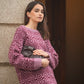 Maglione jacquard geometrico in lana
