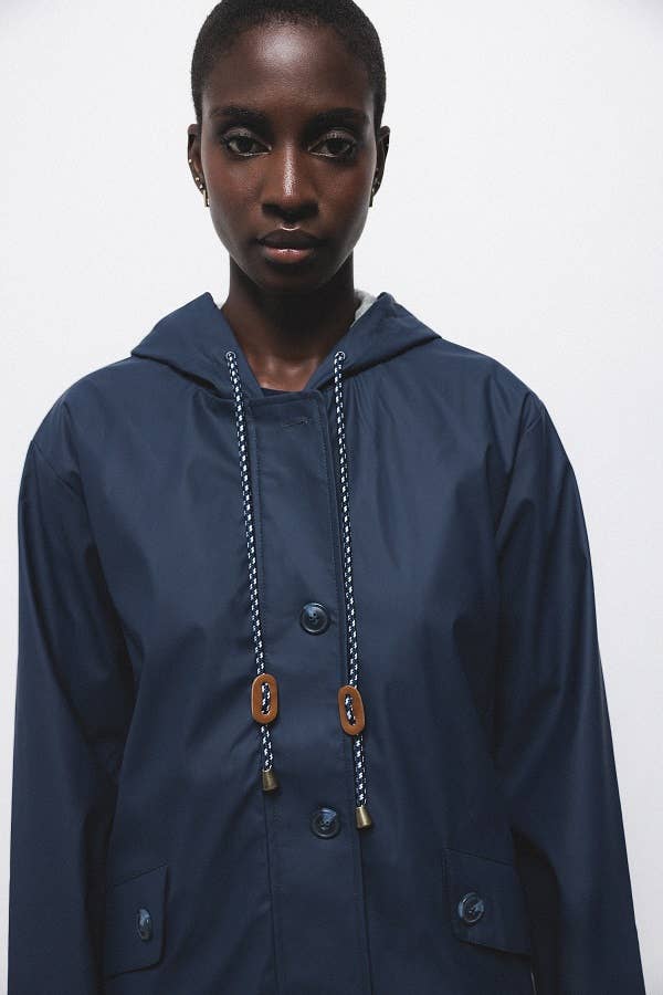 Parka con cappuccio e coulisse regolabile