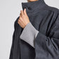 Cappotto lungo oversize Nete in lana riciclata grigio scuro mélange