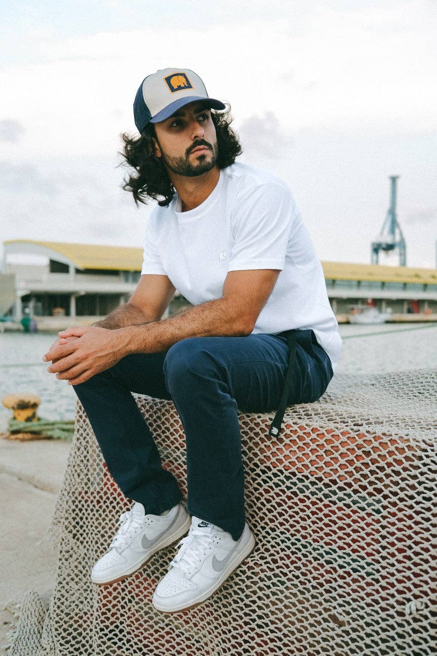 Pantaloni da arrampicata in cotone Ecodye Navy