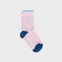 Calzini in cotone pettinato a pois rosa