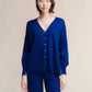 Cardigan oversize in lana merino extrafine con scollo a V