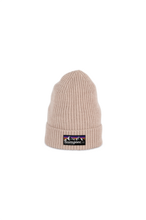 Cappello beanie in lana merino color sabbia