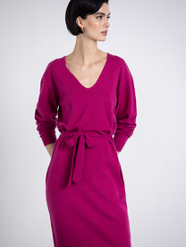 Abito in maglia con cintura