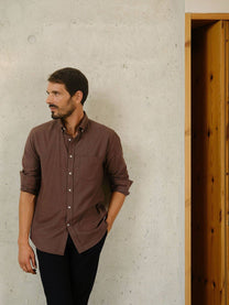 Camicia in flanella marrone Populus