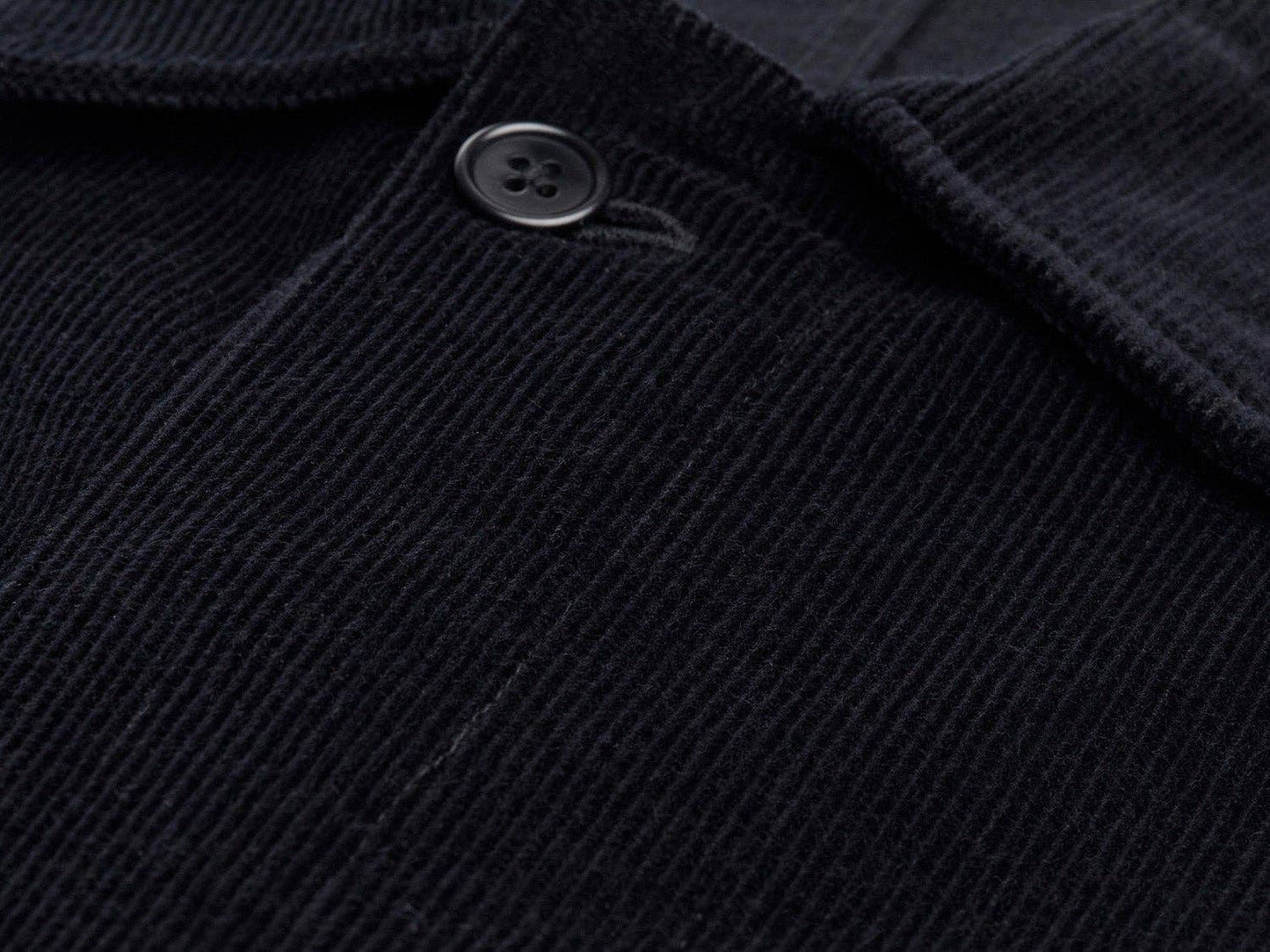 Overshirt classica in velluto a coste blu navy