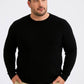 Maglione girocollo Cashmere Touch nero taglie forti
