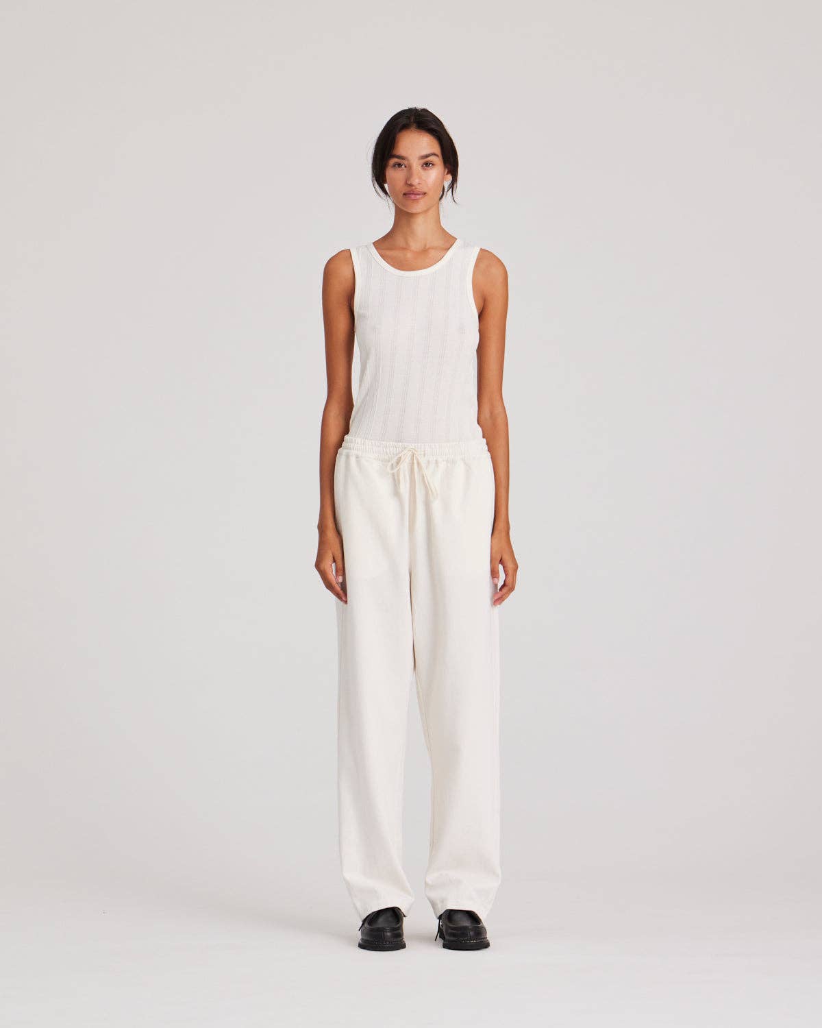 Pantaloni in twill di cotone biologico con coulisse
