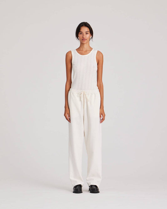 Pantaloni in twill di cotone biologico con coulisse