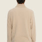 Maglione polo beige in cotone organico