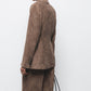 Blazer in velluto a coste con cintura