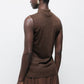 Top a collo alto con dettagli metallici