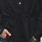 Blusa nera con coulisse in vita