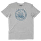 T-shirt unisex in cotone biologico grigio mélange con stampa 1 Franco
