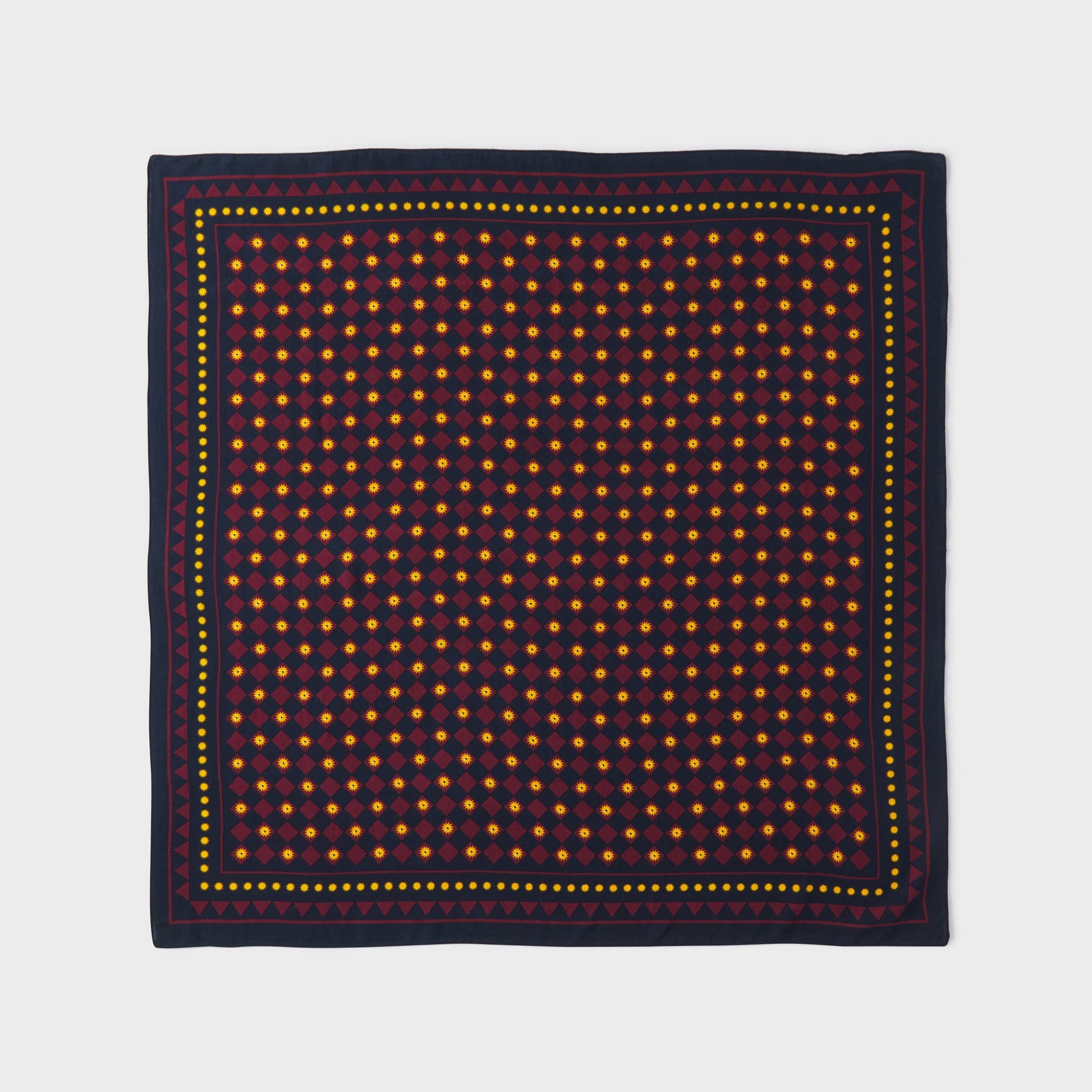 Foulard in cotone biologico Romane blu marino