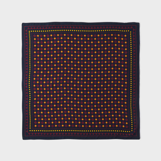 Foulard in cotone biologico Romane blu marino