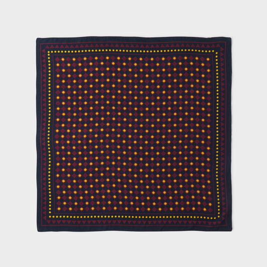Foulard in cotone biologico Romane blu marino