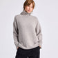 Maglione Mandie in lana d’agnello a collo alto grigio pietra