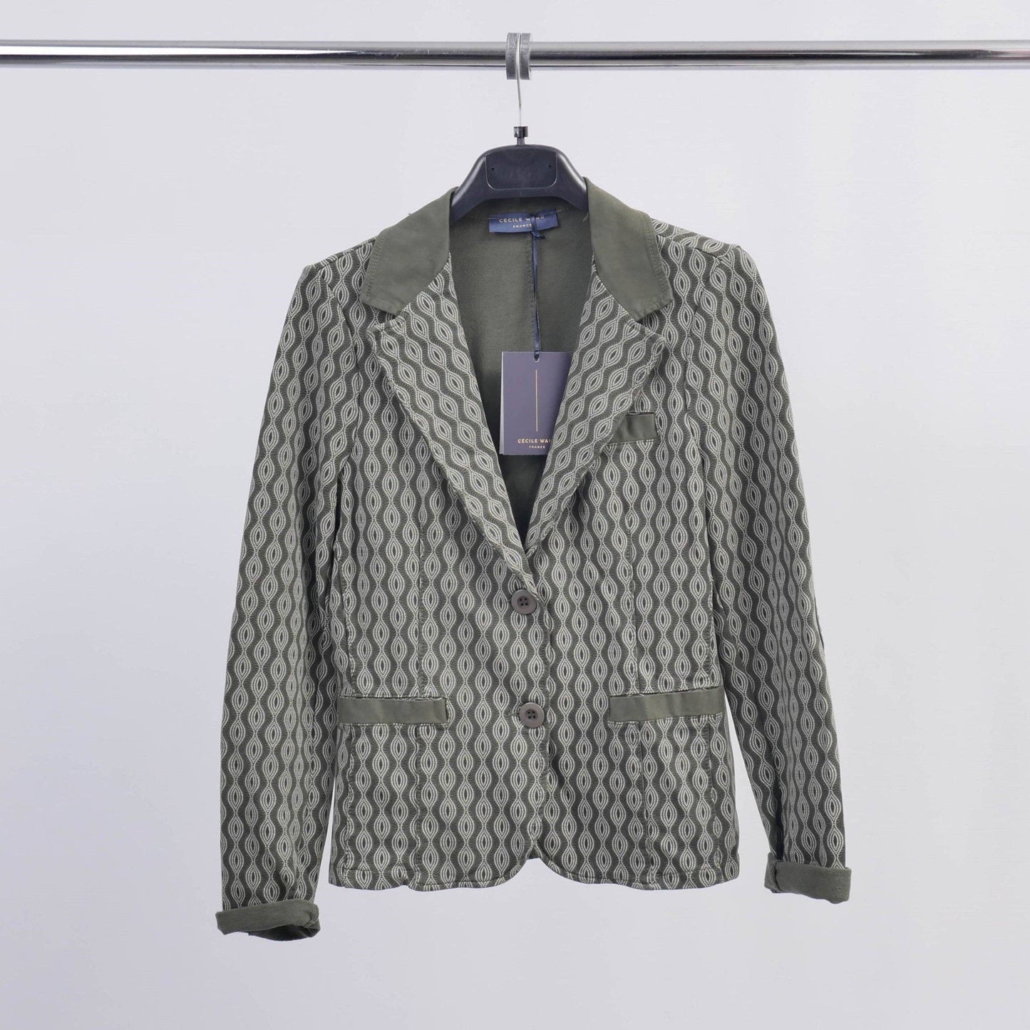 Blazer stretch con motivo geometrico