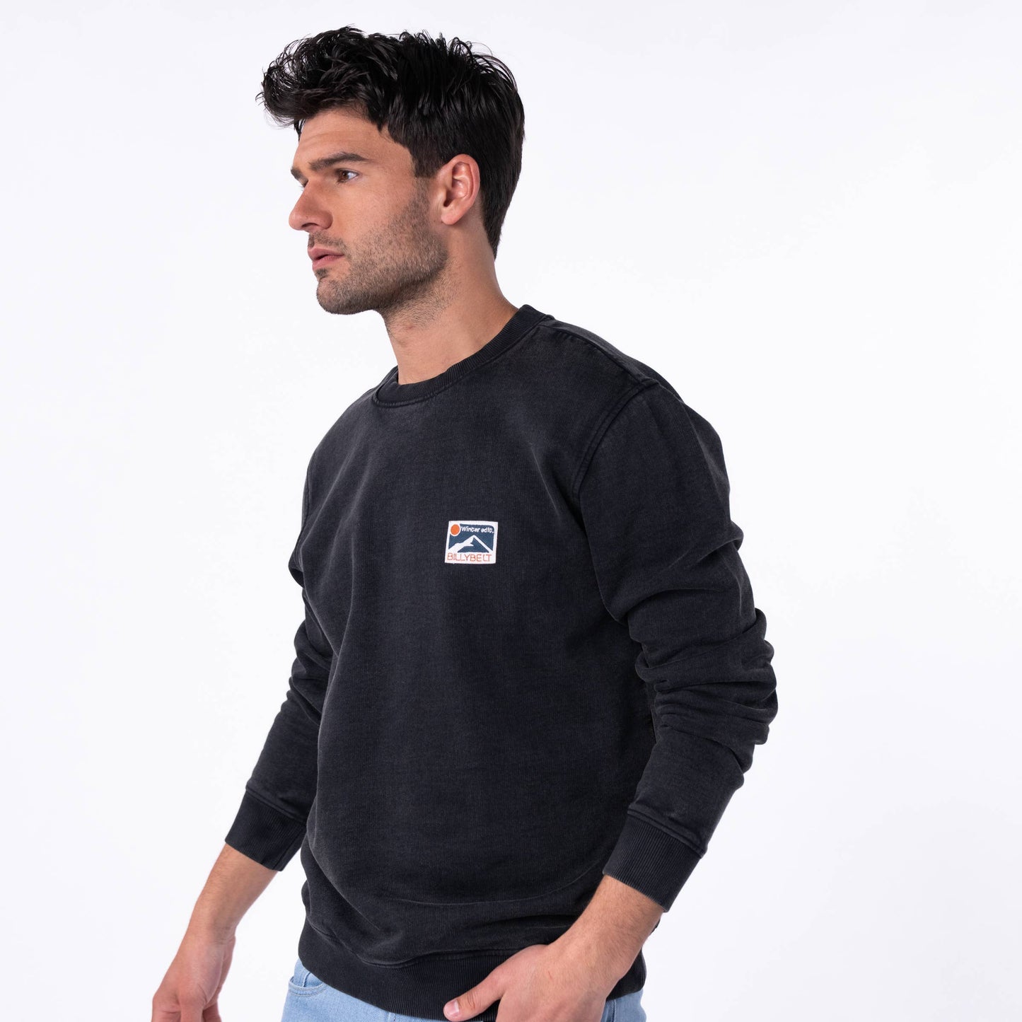 Felpa in cotone biologico Winter nera