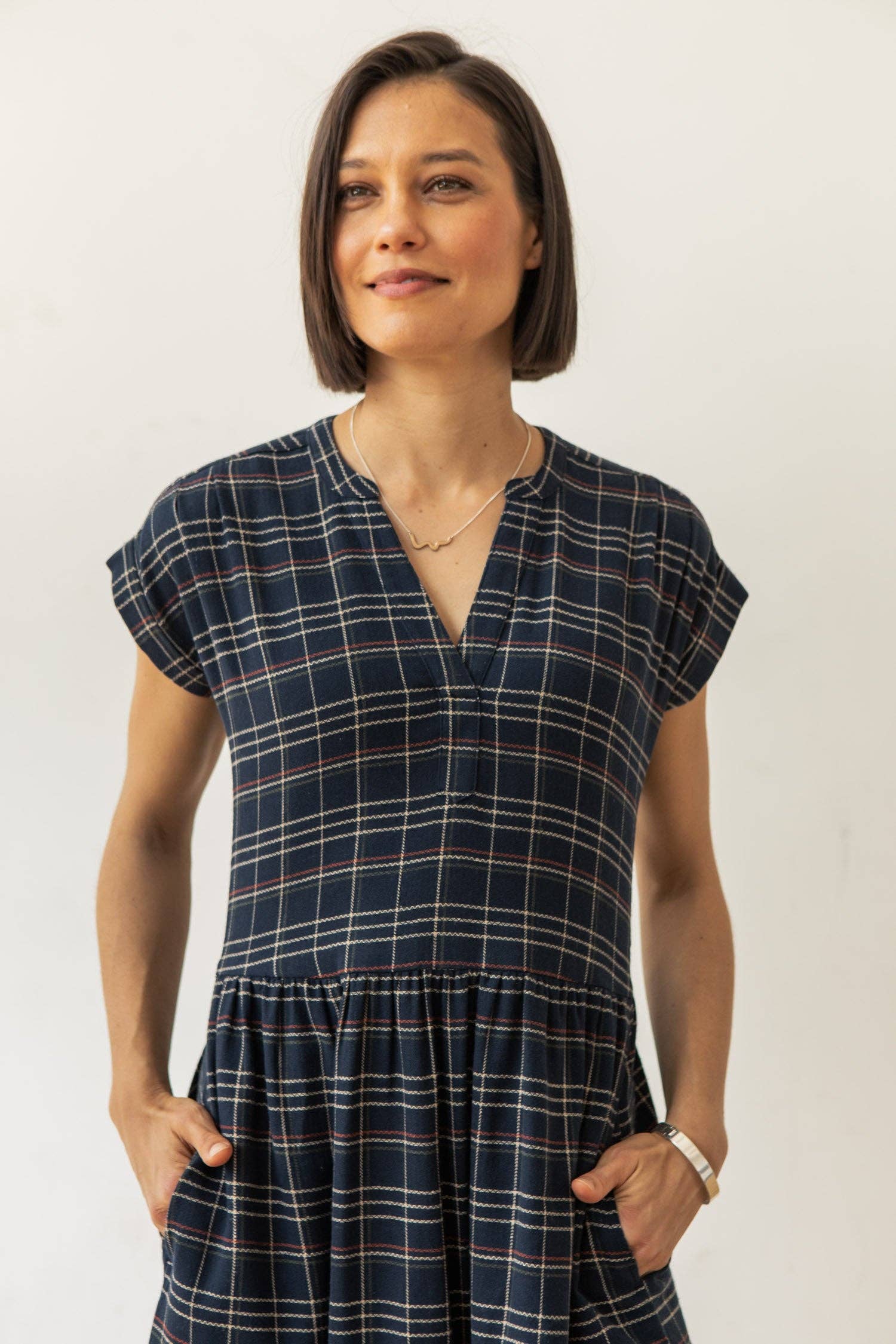 Abito midi Ira in tweed spigato crepuscolo