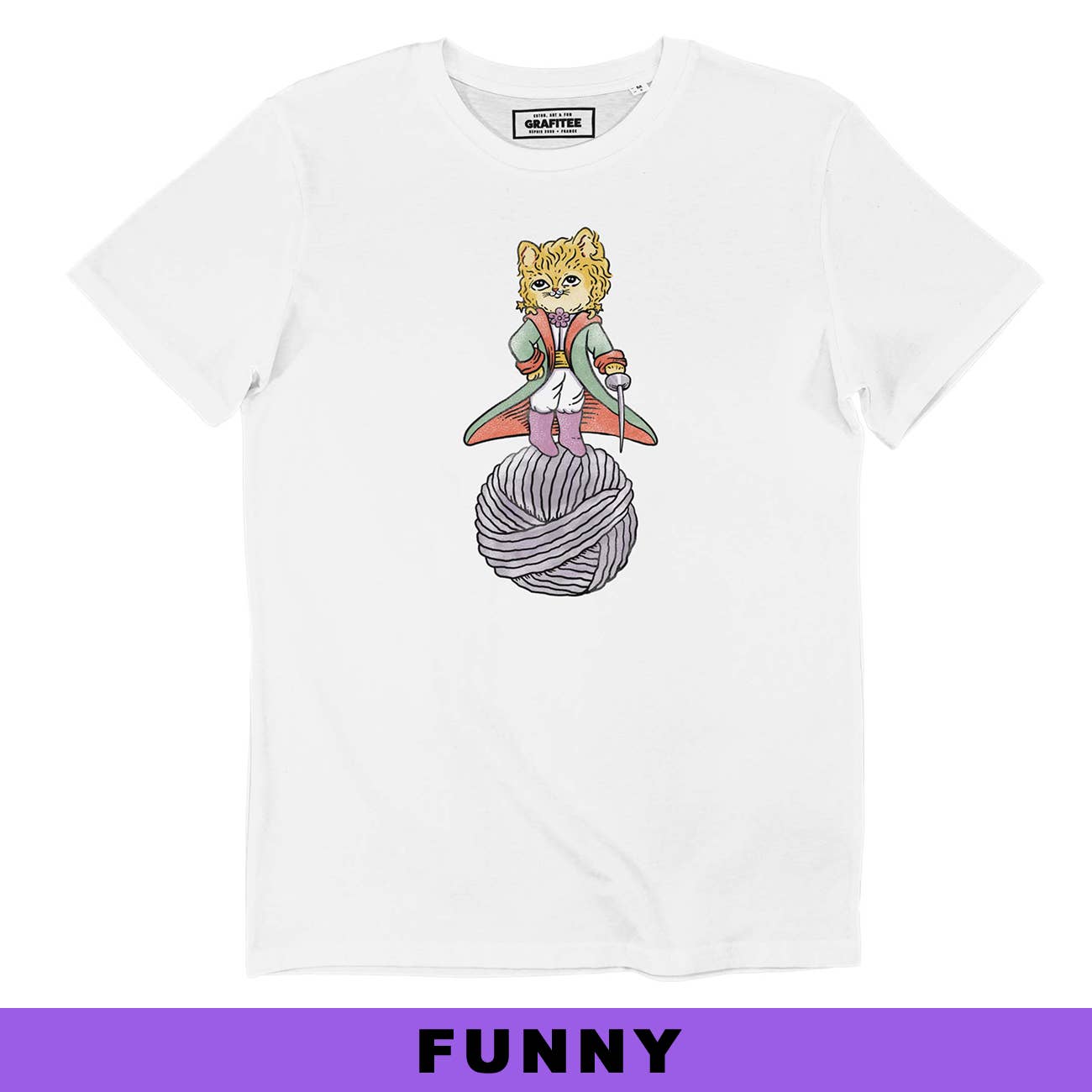 T-shirt grafica Il Piccolo Principe Gatto