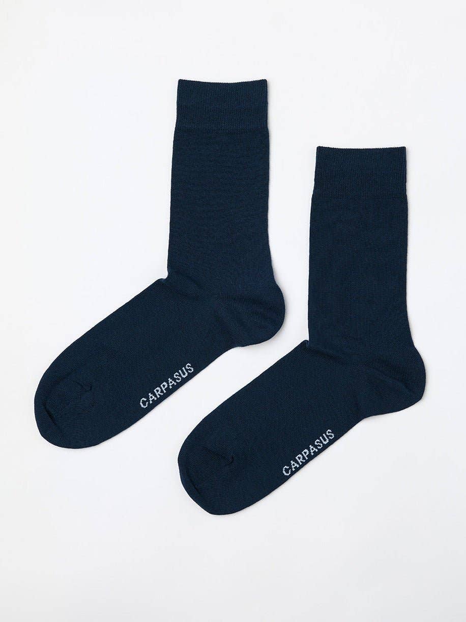 Calzini Basic Blu Navy in Cotone Biologico