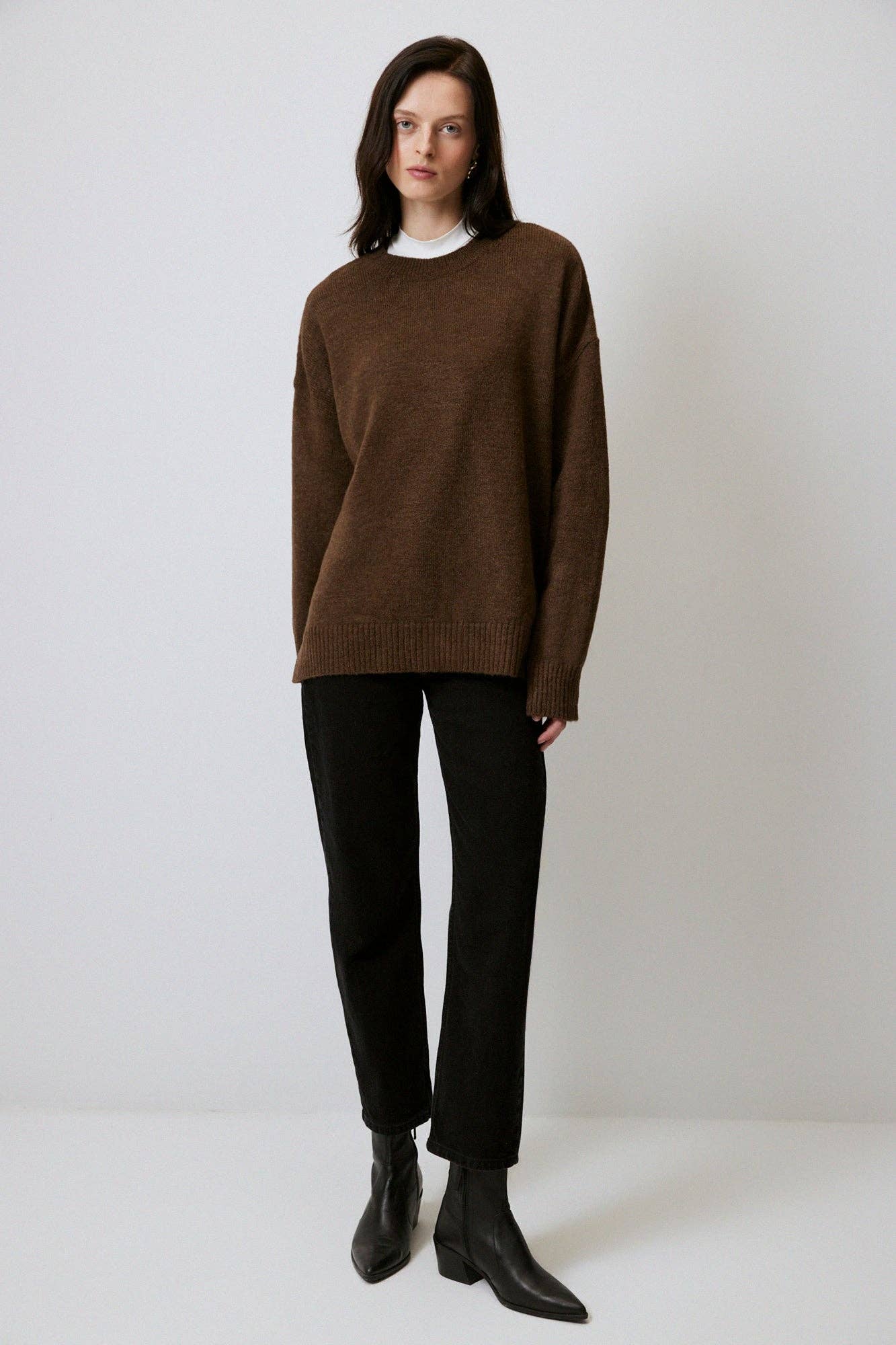 Maglione oversize a tinta unita