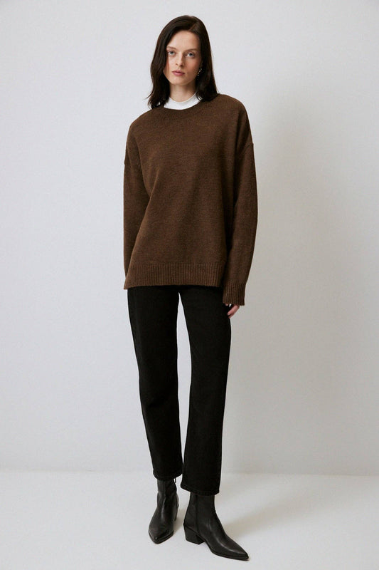Maglione oversize a tinta unita