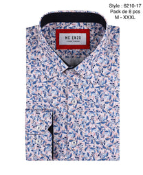 Camicia comfort a fantasia Liberty rosa