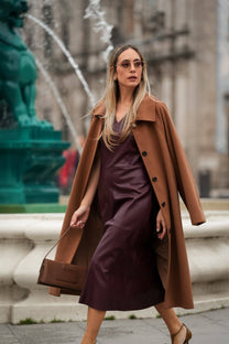 Cappotto lungo dritto elegante
