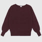 Maglione girocollo caldo bordeaux