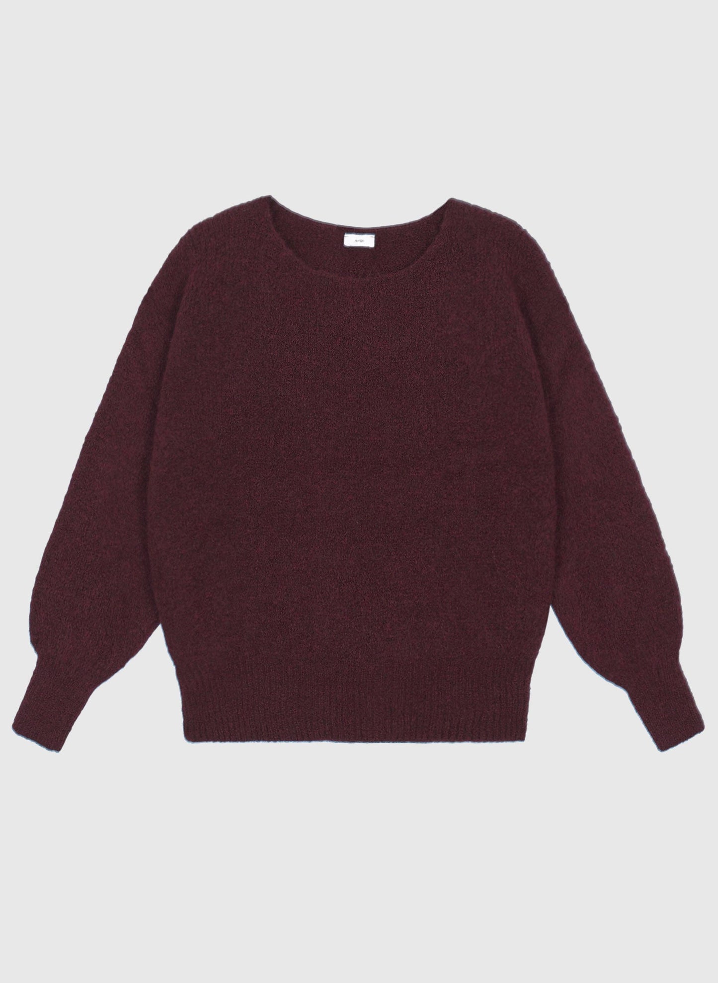 Maglione girocollo caldo bordeaux