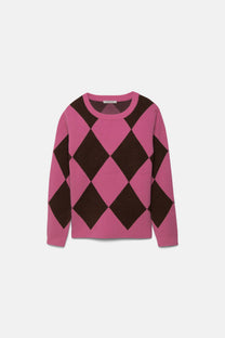 Maglione in maglia con motivo geometrico