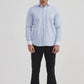 Camicia comfort a righe cielo
