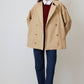 Trench corto in gabardine di cotone