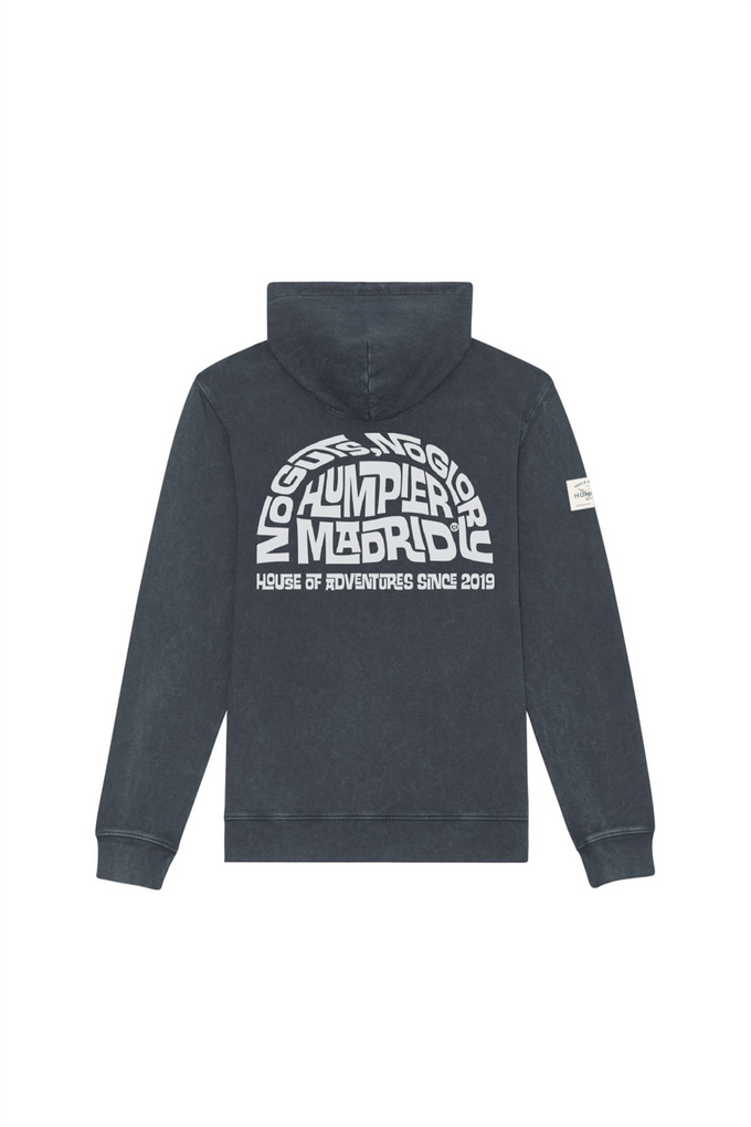 Felpa hoodie in cotone organico con stampa No Guts No Glory