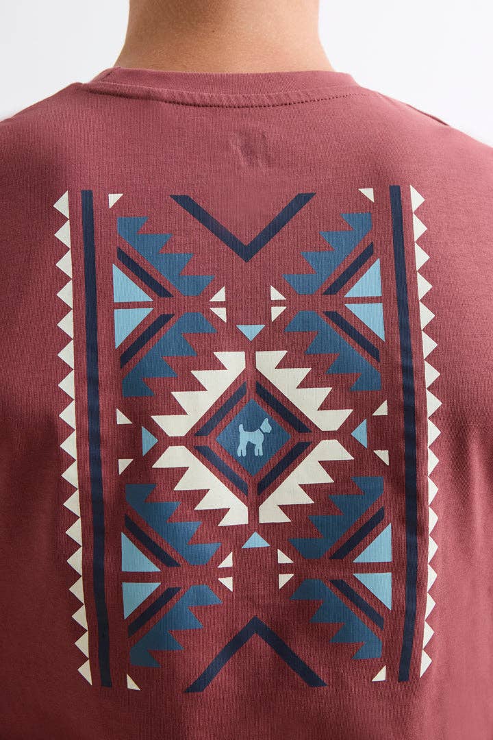 T-shirt Uomo con Stampa Etnica e Ricamo