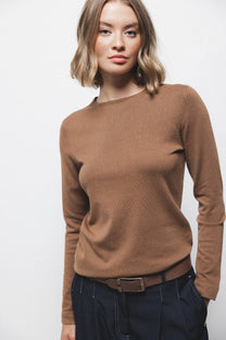 Maglione in maglia rasata girocollo