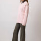 Maglione oversize a trecce rosa